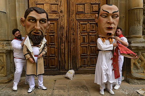 Members of San Fermin Comparsa